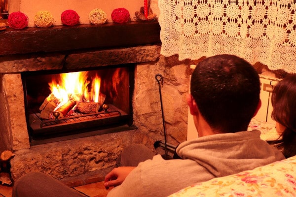 Casa Chon chimenea